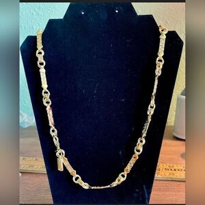 Vintage ST. Dougal Goldtone Nugget Chain Necklace NWOT